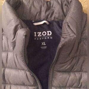 Izod Puffer Vest Quilted Performance XL NWOT Gorpcore Camping Fishing